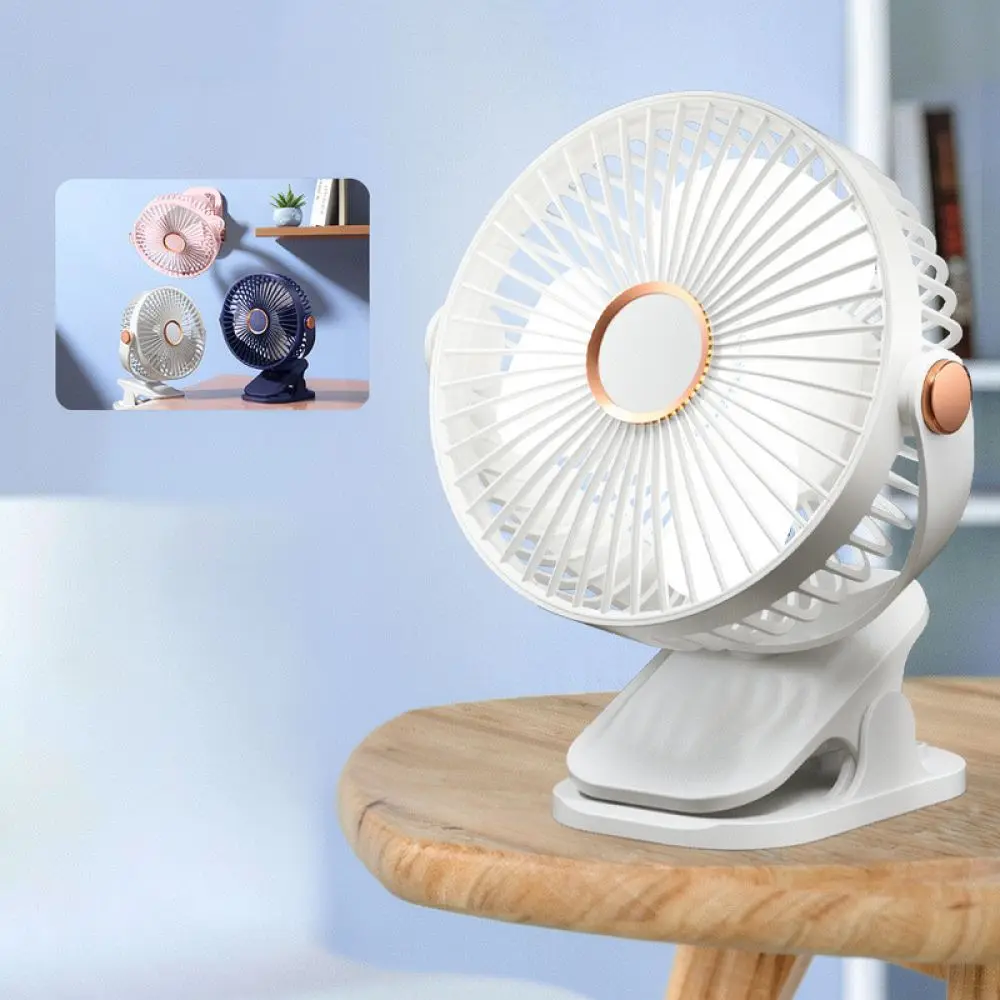 Quiet Clip Fan USB Rechargeable Desk Cooling Fan For Home Office Bedroom Dormitory Table Portable Air Circulator