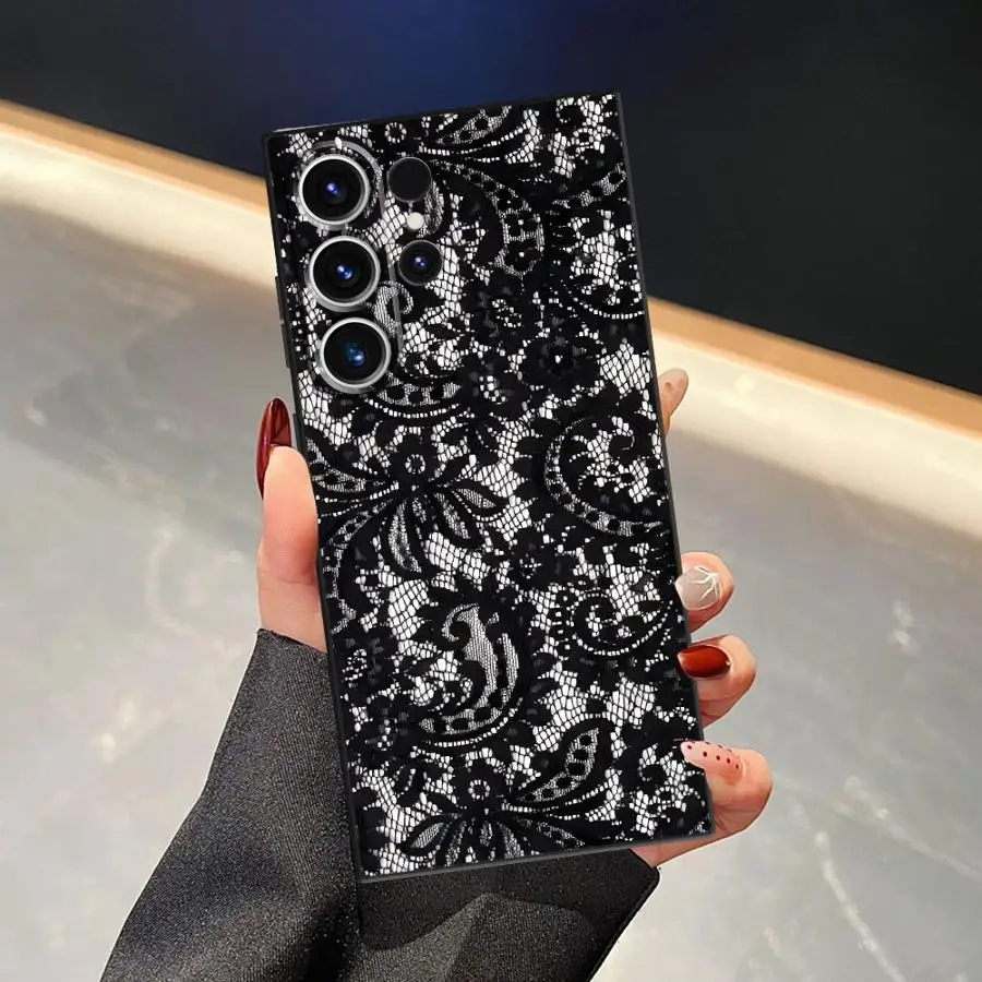 Art Retro Pattern Funda Phone Cover Case for Samsung Galaxy S26 S21 FE S23 S25 Ultra S10 S9 S24 Plus Note 20 Ultra 8 9 10 S20