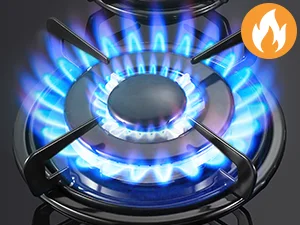60cm Einbau-Gaskochfeld mit 4 Brennern | Auto-Thermoelement & Sicherheitsschloss | 4-Zonen-Herd aus gehärtetem Glas 8060W mit automatischer Zündung – Detail 6