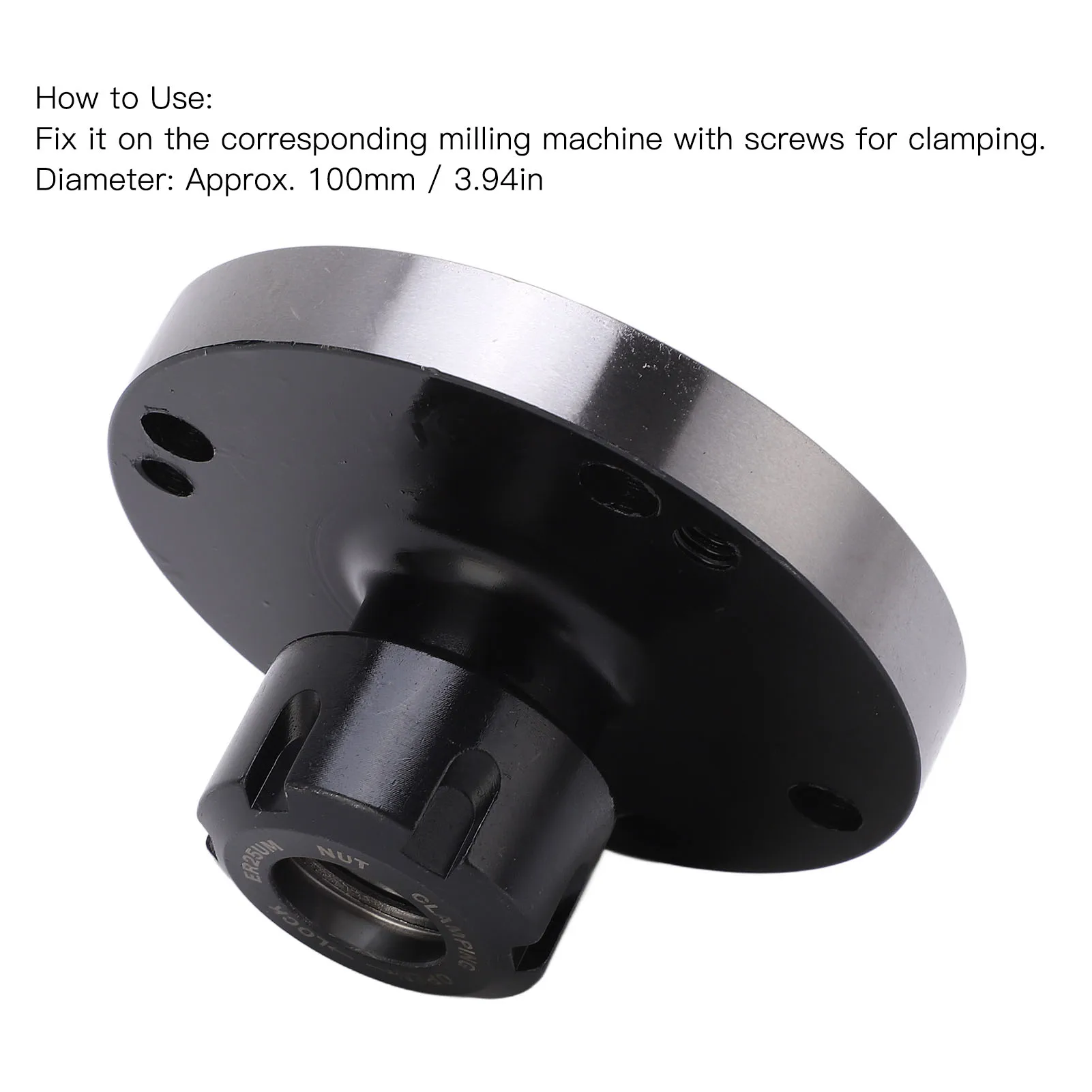 

Collet Carbon Steel 100mm Diameter Chuck Lathe Part for CNC Milling Machine ER25 Collet Chuck Accessory