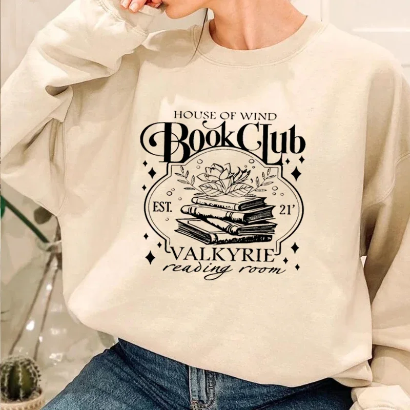 House of Wind Library Velaris Sweatshirt Night Court Sarah J Maas Throne of Glass Hoodie Valkyrie Reading Room Women\'s Clothing