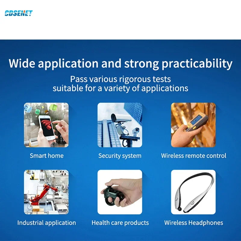 2.4G Ci24R1 RF Wireless Module E01C-2G4M11S 11dBm 100m PCB Antenna SPI Small Size Pin to Pin nRF24L01+ PCB Antenna CDSENT