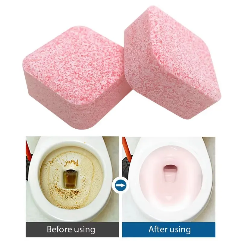 2/5PcsAutomatic Toilet Bowl Cleaner Effervescent Tablet for Toilet Fast Remover Urine Stain Deodorant Yellow Dirt Toilet Cleanin