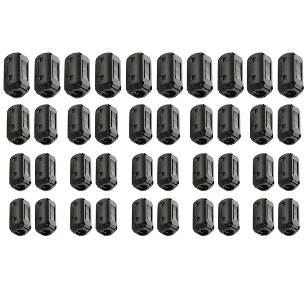 

40pcs Ferrite Cores Noise Suppression Filter Ring Clips On Wire Internal Self-adjusting Clamp For RFI Cable Computers Audio