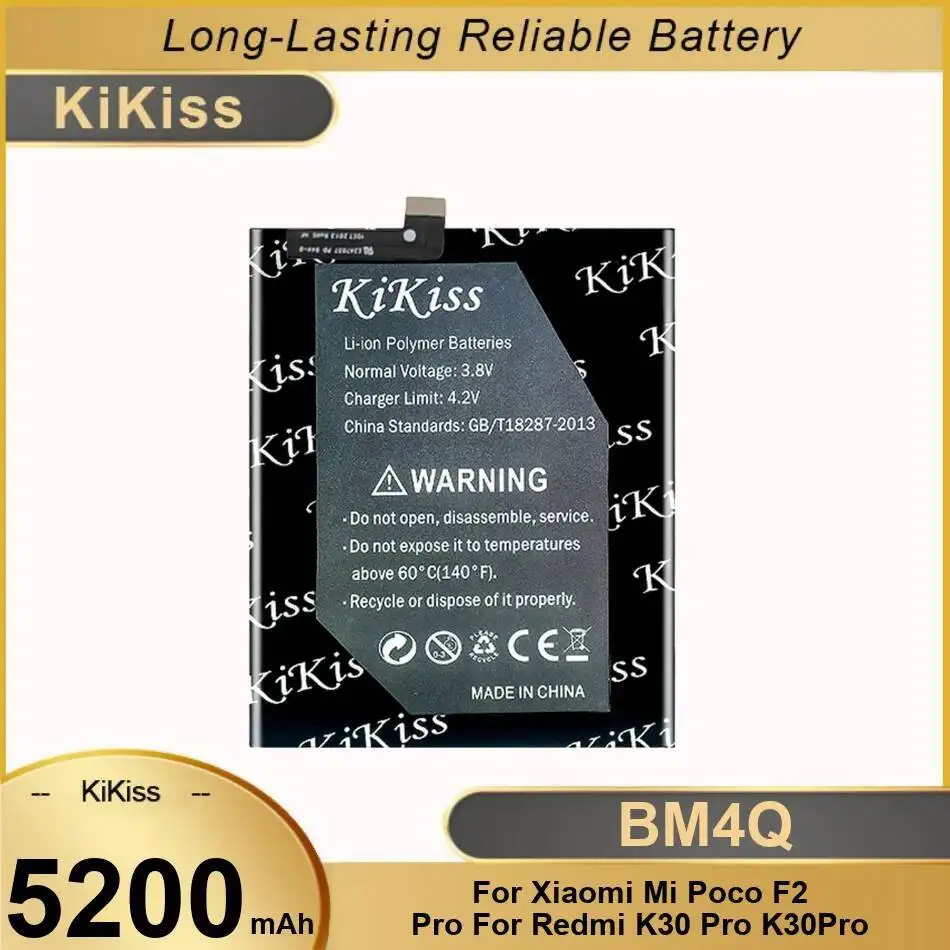 

Reliable Replacement For Xiaomi MI Poco F2 Pro For Redmi K30 Mobile Phone Battery BM4Q 5200Mah