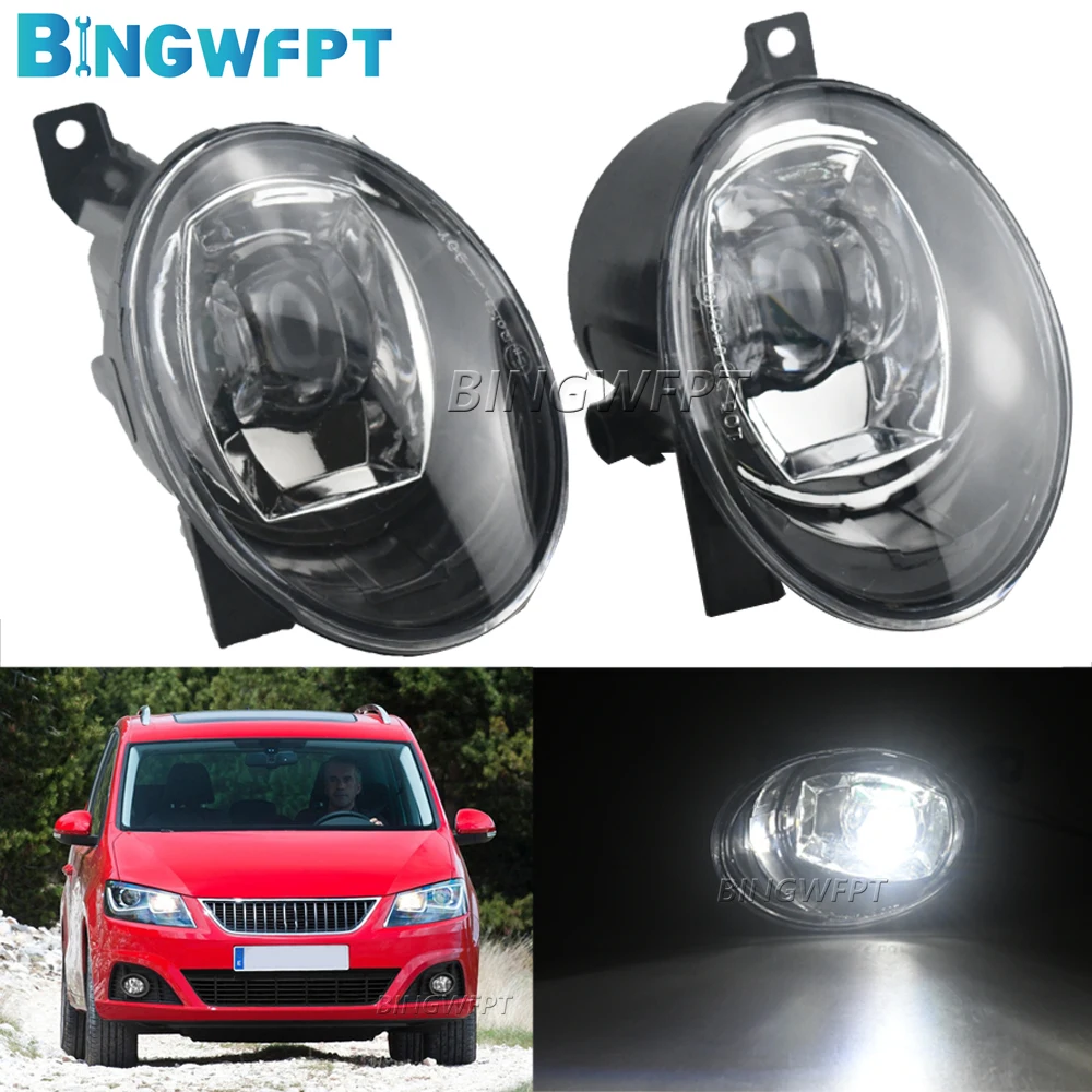 2X Fog Light Car LED Lens Fog Daytime Running Lamp DRL 30W 12V For Seat Alhambra 2010 2011 2012 2013 2014 2015 2016 Headlight