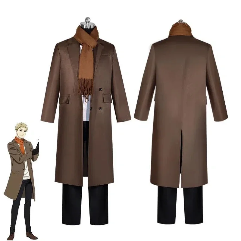 

Anime SPY X FAMILY Twilight Cosplay Costume Men Suit Uniform Windbreaker Coat Lining Pants Scarf Suit Halloween Role Play Outfit