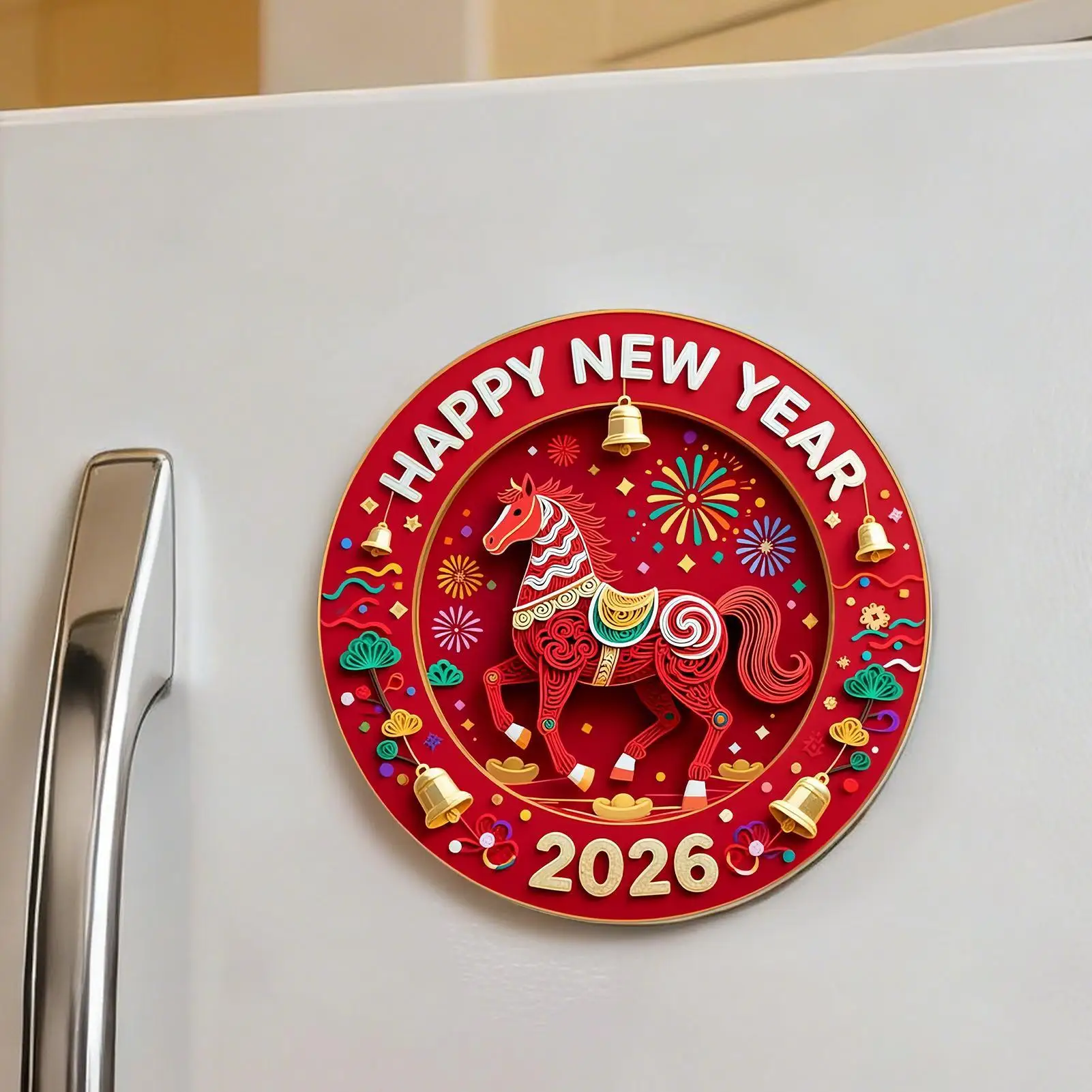 2026 Year of the Horse Magnet Animal Refrigerator Magnetic Sticker Door Locker Decoration for Kitchen Chinese New Year Gifts