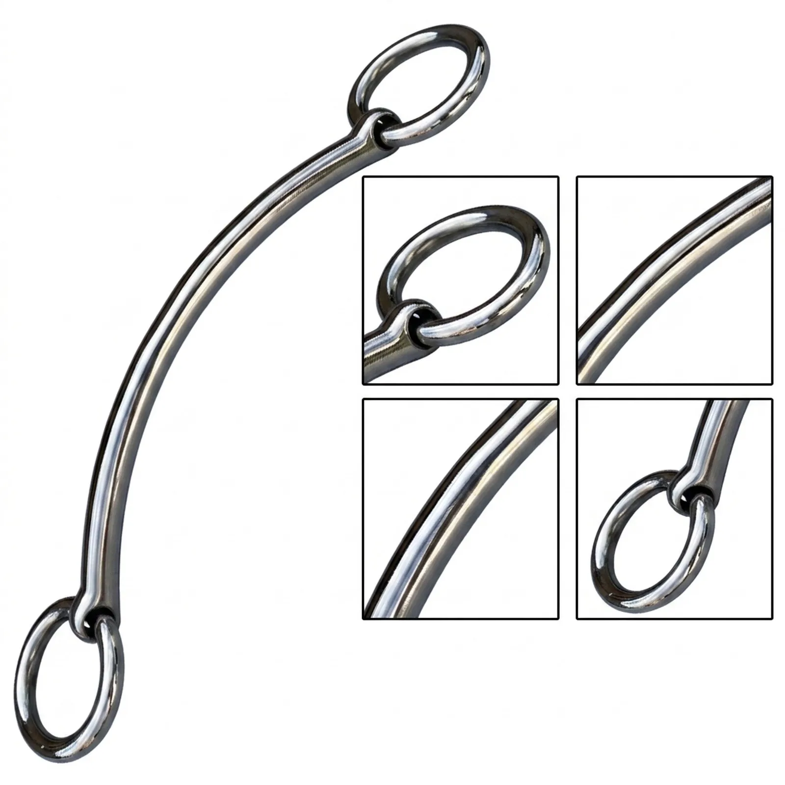 Snaffle Bit Mouth Horse Tack Stainless Steel Material Comfortable and Safe for Horses Suitable for Sensitive Mouth Corners