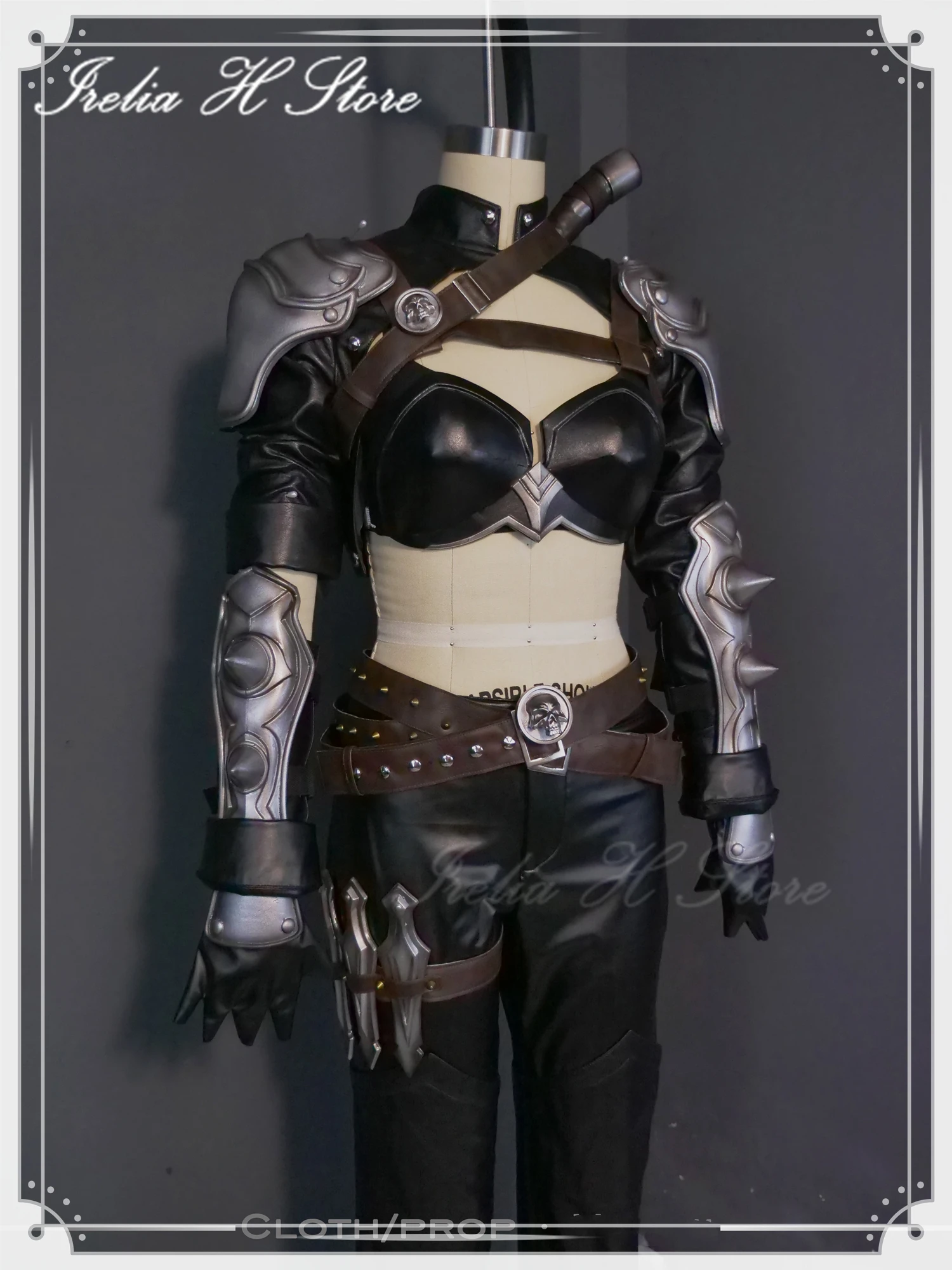 Irelia H Store Custom size Katarina from LOL Katarina Du Couteau Cosplay Costume high quality with shoes swords Full set