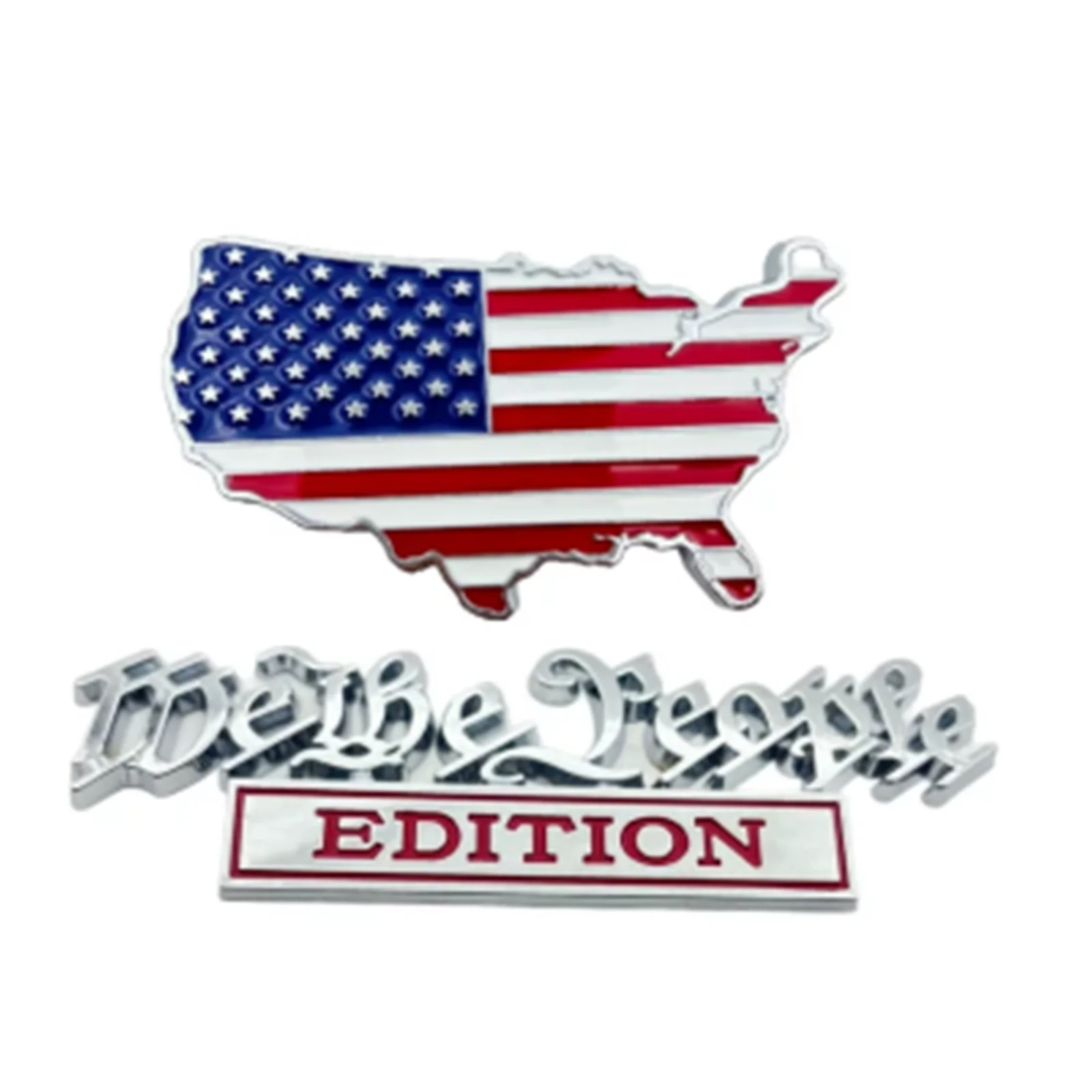 

Patriot Flag Edition Metal Car Emblem Badge Rust Proof Red & Blue Patriot Flag Metal Decal Multi-Purpose Automotive Rear Decorative Badge for Automotive Trucks SUV Motorcycle (B)