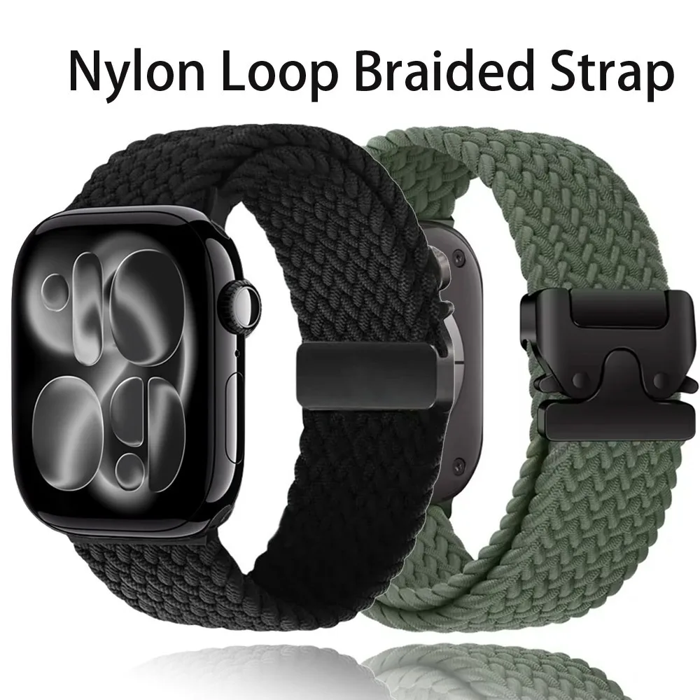 nylon Braided Strap For Apple Watch Band Ultra 3/2/1 49mm pa