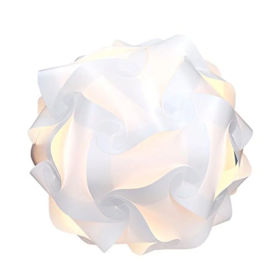 DIY Puzzle Lamp Shade - Ceiling Light Shade - White Lampshade - Jigsaw Light in 30 Pieces min. 15 Different Designs - Diameter