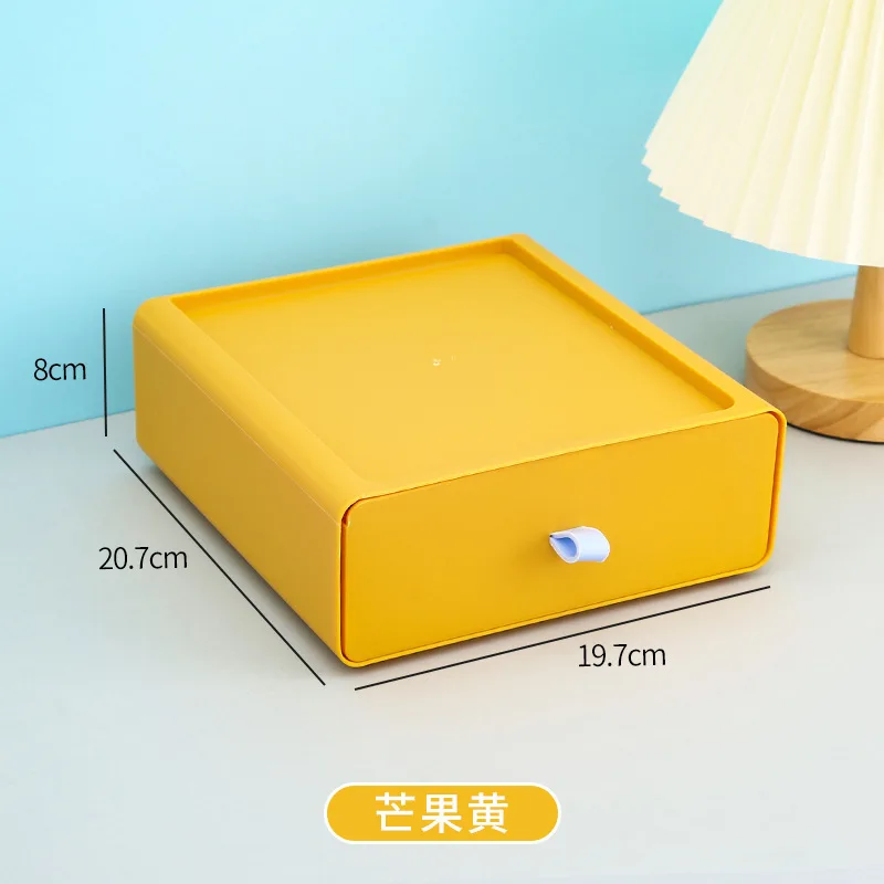 Home Desktop With The Same Color Storage Box Drawer Office Home Shelves Student Stationery Organizing High Volume Storage Box