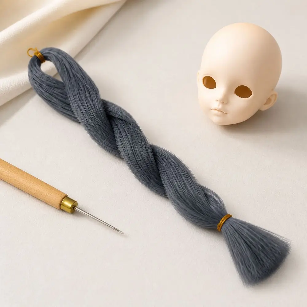 Heat-Resistant Fiber Doll Hair Rooting 80cm Smooth Straight Heat-Resistant Fiber Doll Hair Heat-resistant for BJD SD Doll