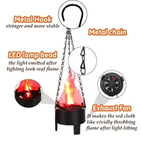 3D Electric Campfire Flame Lamp Artificial Flickering Fire Light for Party Stage Effect Decorative Fake Flame Lamp