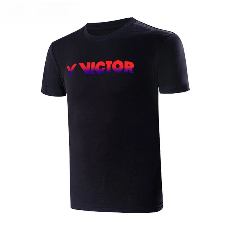 Victor バドミントン服男性と女性の競技トレーニング服夏半袖速乾性スポーツ Tシャツ