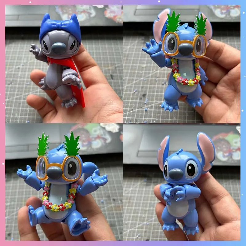 

Подлинная серия Disney Stitch в сборе, слепая коробка, аниме, мультфильм, подвижные шарниры, сборная игрушка, настольный декор, коллекция, подарок на день рождения