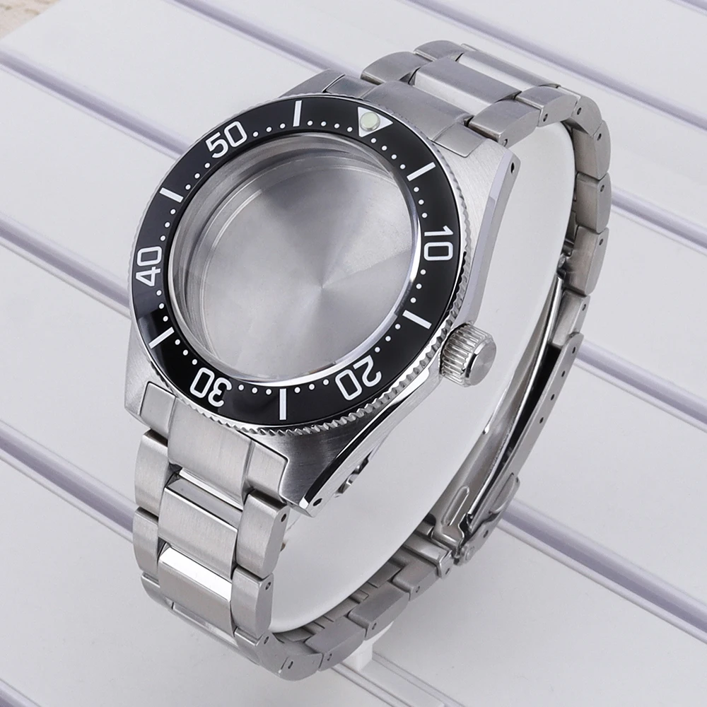 

40mm Luxury Watch Case Stainless Steel Strap Sapphire For NH35 NH36 NH34 4R36 Movement Mod SPB143J1/SPB253J1 Black Tiger Whale