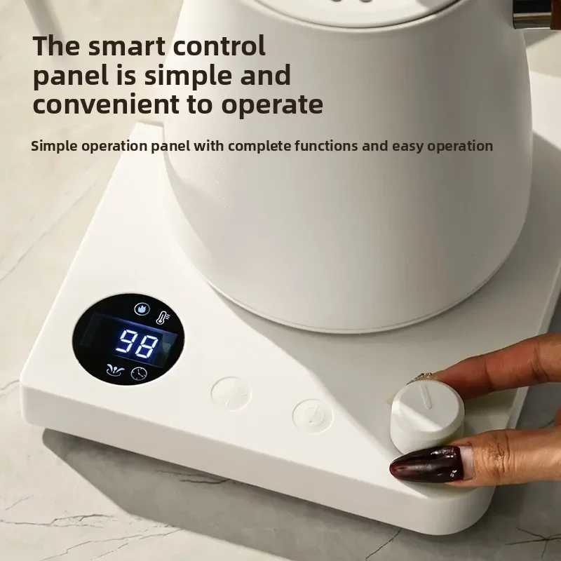 1000 واط الكهربائية معقوفة غلاية 1000 مللي 304 إبريق قهوة من الفولاذ المقاوم للصدأ ذكي درجة الحرارة LED عرض لشاي القهوة