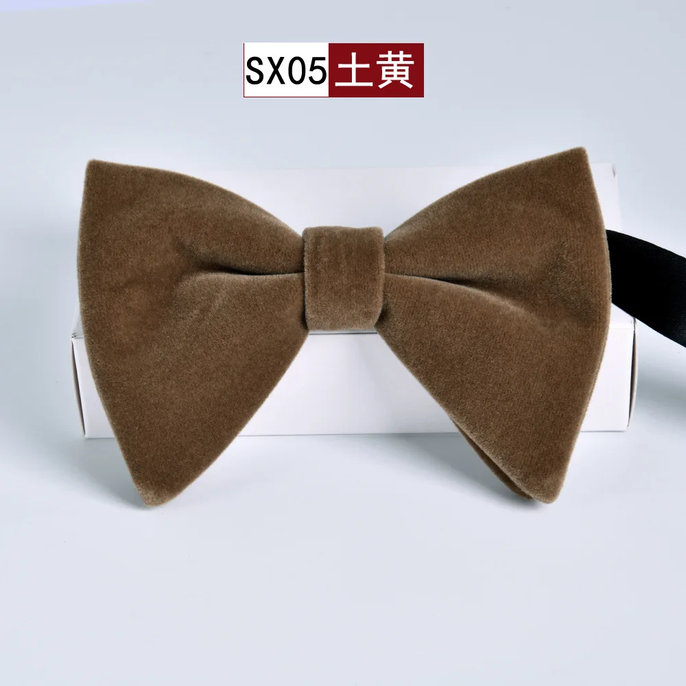Schwarze Samt-Fliegen für Herren, verstellbar, große Schleife, Herren-Accessoires, Hemden, Fliege, blaue Schmetterlings-Krawatten für Hochzeit, Party, Krawatte – Detail 13