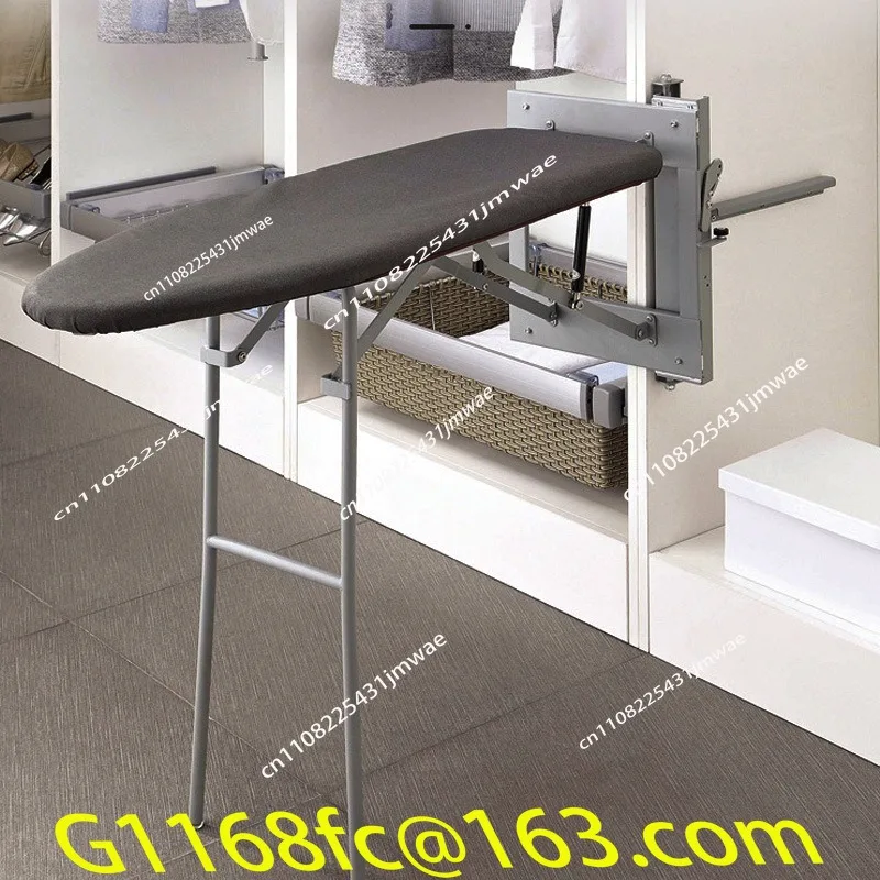 Wall Mounted Drop Down Ironing Board Wardrobe Cabinet Built-In Push Pull Out Sliding Tabletop Ironing Board