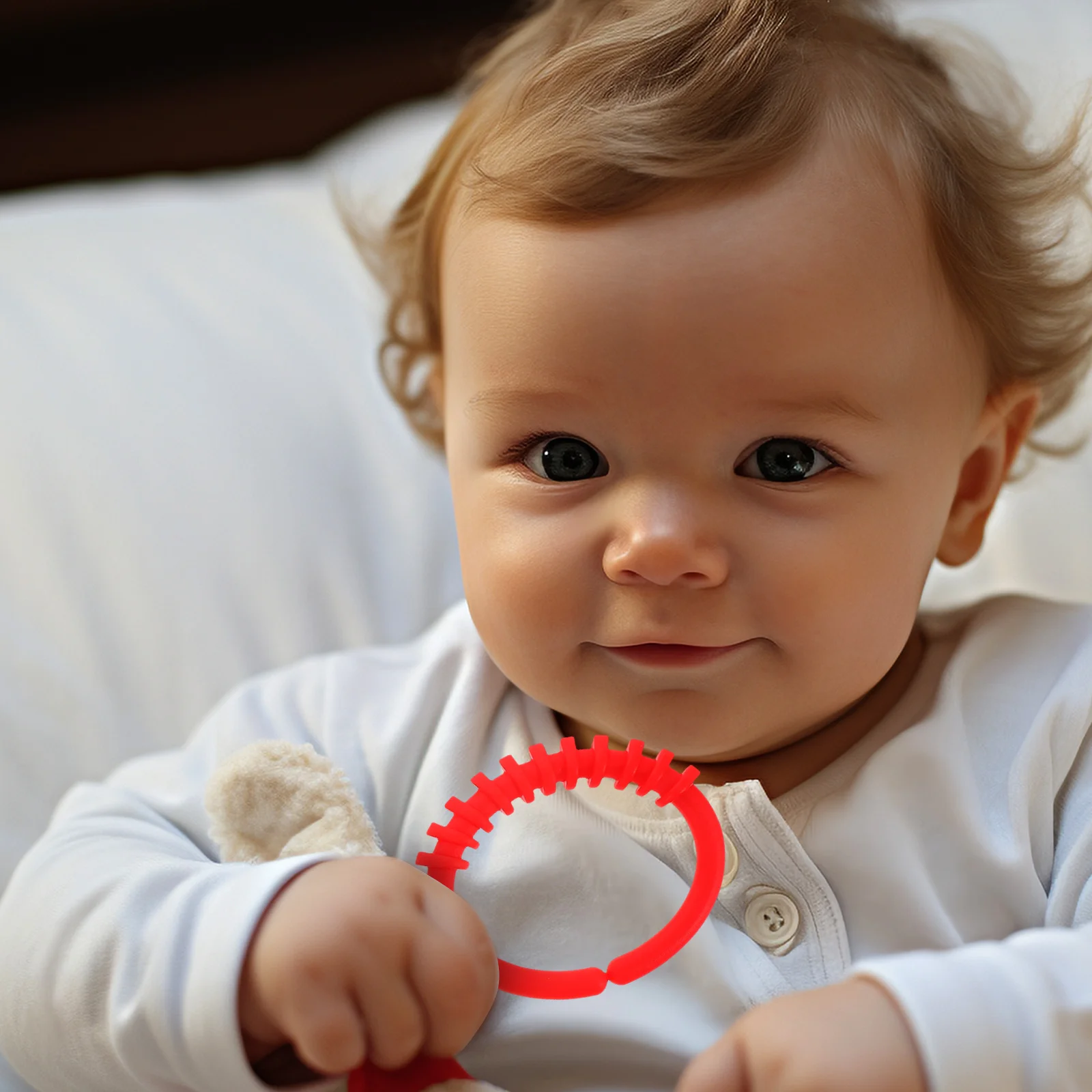 

18 Pcs Finger Connecting Ring Baby Activity Toys Stroller Rubber for Staying Close Teether Rings Rattle