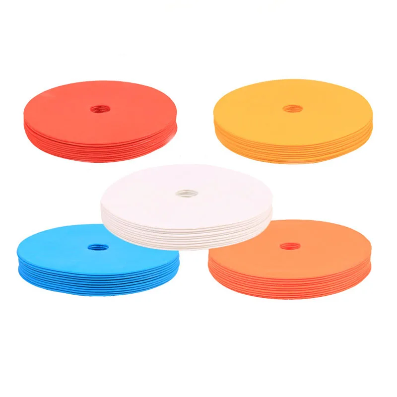 Confezione da 50 pennarelli per pavimenti piatti da 15 cm per cortili di calcio e basket, tappetini antiscivolo per agilità fitness