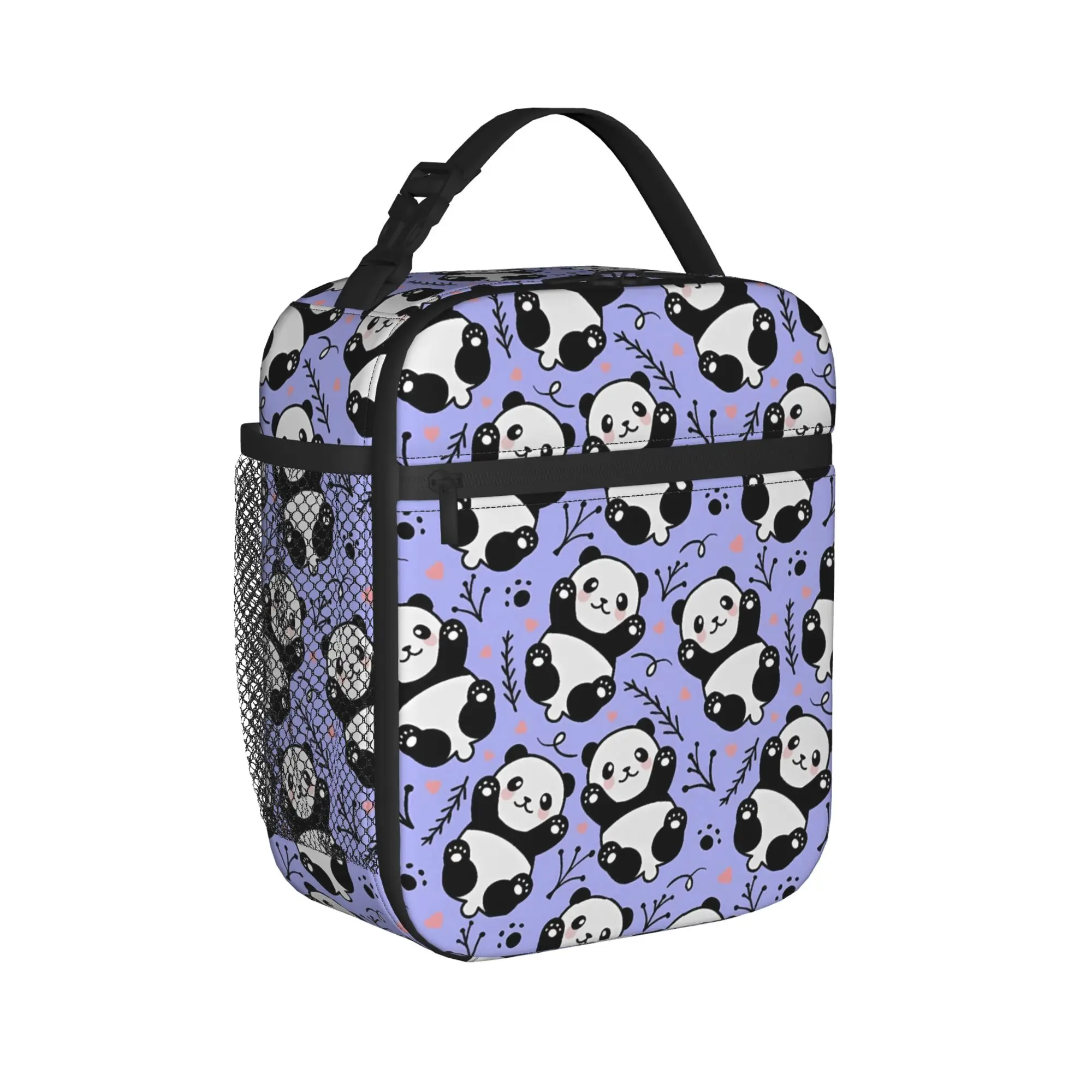 Panda And Bamboo Lunch Bag  Cute Lunch Box For Men Office Portable Insulated Cooler Bag Oxford Graphic Thermal Lunch Bags
