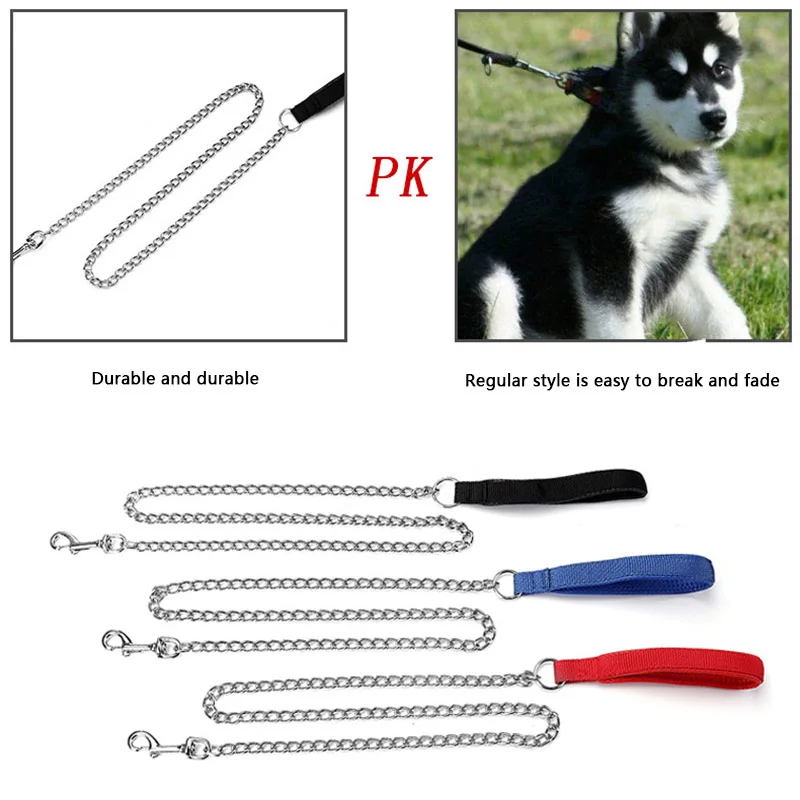 Correa De Cuero Sintético Para Perro: Resistente Con Mango Acolchado (Tallas S, M, L)