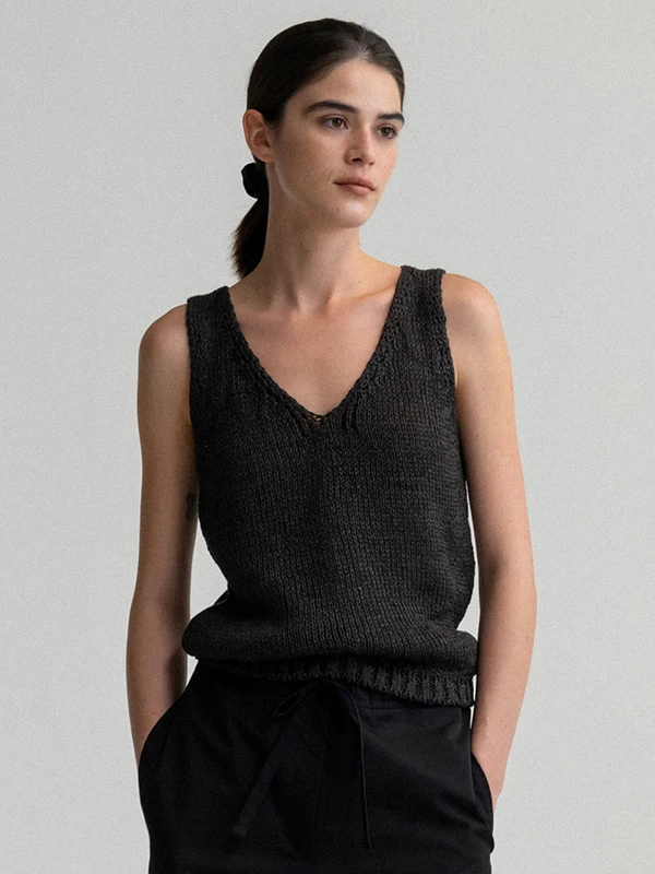 

Женский вязаный свободный жилет, летний утягивающий крутой топ на бретельках, хлопковый цветной топ для поездок на работу, тренд Faion