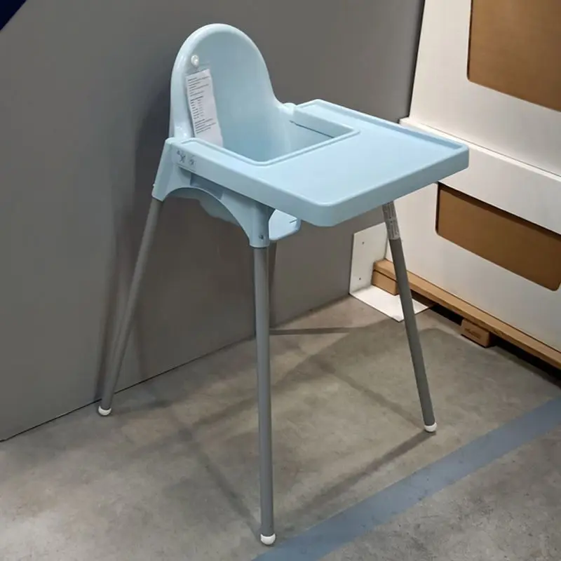 كرسي مرتفع للأطفال من البلاستيك القوي مع صينية قابلة للتعديل، مقعد طعام للأطفال الصغار، كرسي تغذية للرضع سهل التنظيف للمنزل #3