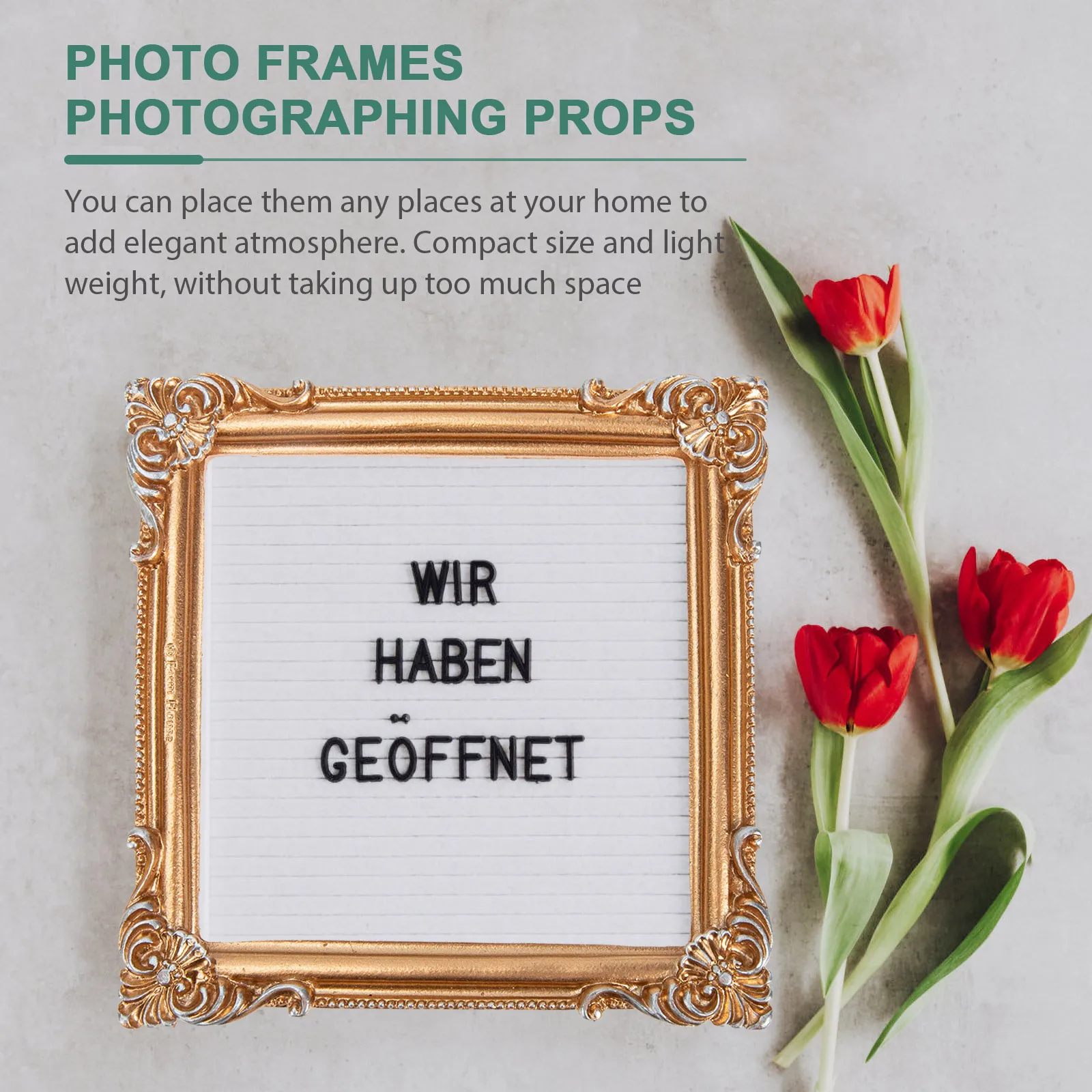 

Retro Photo Prop Decorative Mini Picture Frames Resin Material Home Ornament Retro Picture Frame Prop Vintage Style