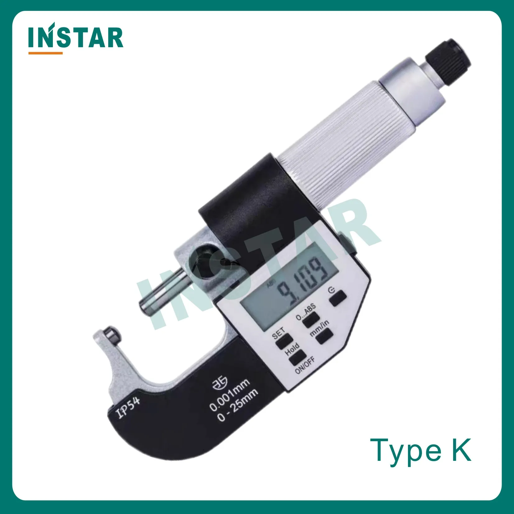 Digital Tube Micrometer 0-25mm 25-50mm 50-75mm 75-100mm IP54 Proof 0.001mm DIN40050/IEC529 DIN Standard