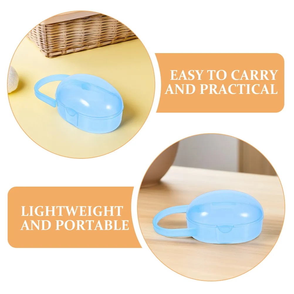 10Pcs Pacifier Storage Container Compact Drop-Resistant PP Plastic Pacifier Holder Case for Travel Nursery Diaper Bag Use
