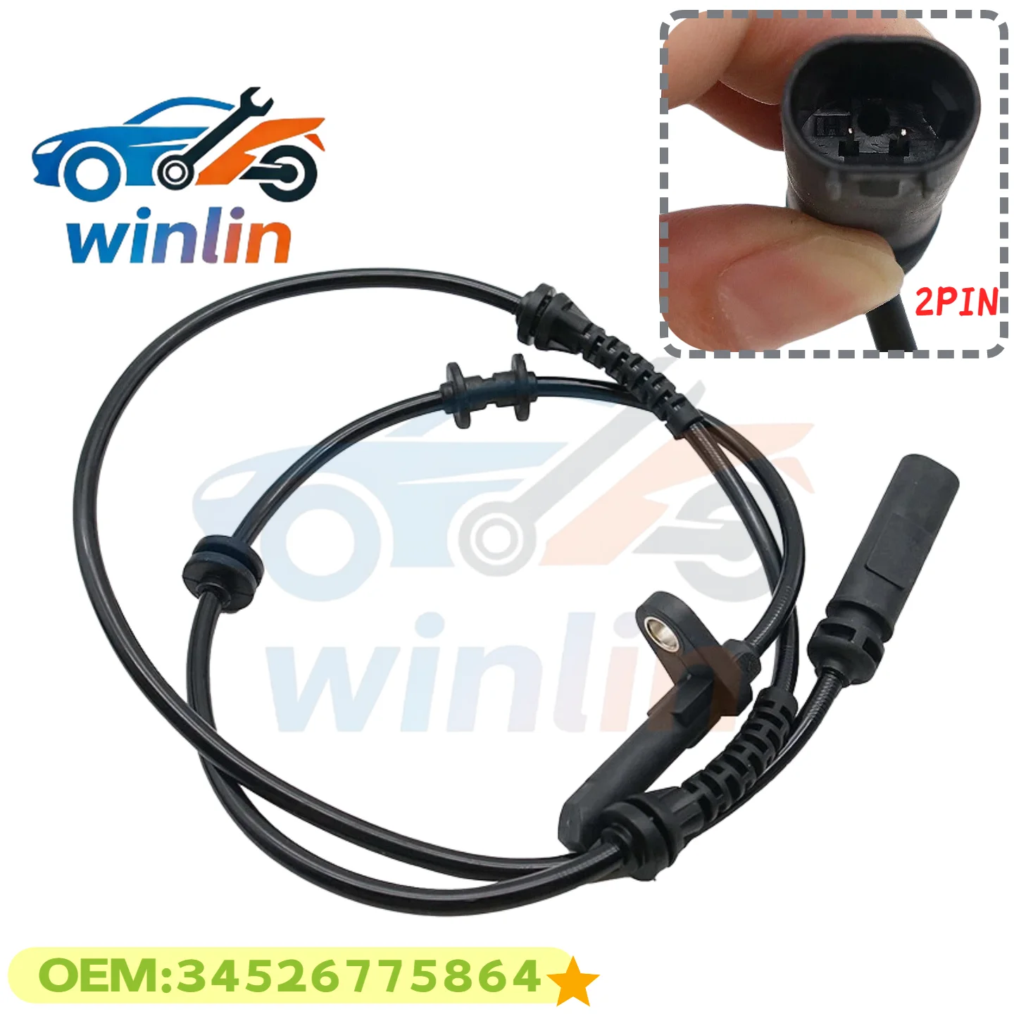New ABS Wheel Speed Sensor Rear Left/Right for BMW 5 E60 6 E63 7 F01 OEM 34526775864 3148990086 6775864 0265007983 Auto Parts