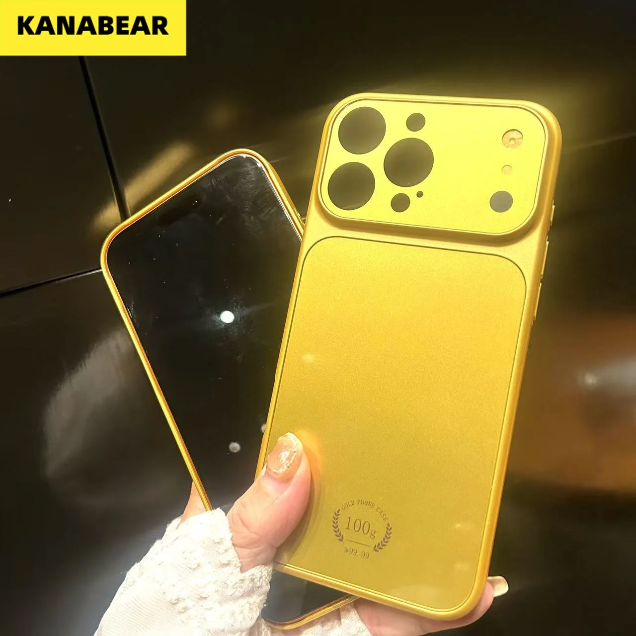 

Золотой чехол для iPhone 15 Pro/16 Pro с улучшенной защитой до уровня 17 Pro, ультратонкая матовая задняя пленка, защитная рамка в стиле 17 для 13/14/16 Pro Max/12