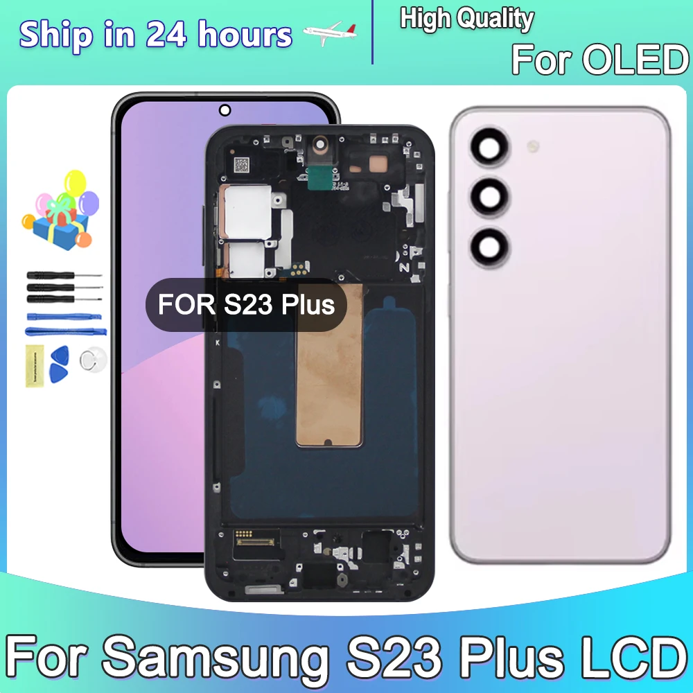 

OLED S23 Plus Screen Assembly for Samsung S23+ S916 S916B S916U Lcd Display Digital Touch Screen Replacement