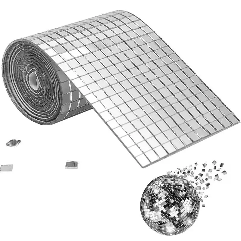 ديسكو الكرة DIY الزجاج مرآة ملصقات ملصقات جدار ذاتية اللصق ديكور المنزل الجدار الديكور الديكور الداخلي الإبداعية