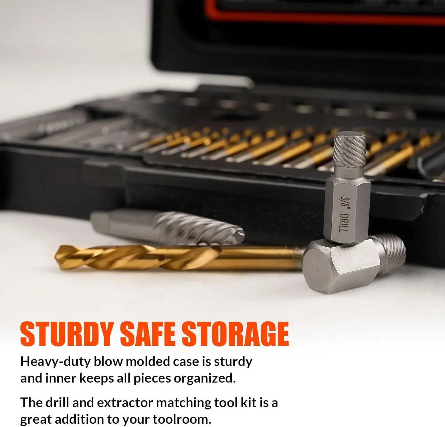 35Pcs Screw Extractor and Left Hand Drill Bits Set,Easy Out Screw Extractor Kit with HSS Steel Reverse Drill Bit for Broken Nuts