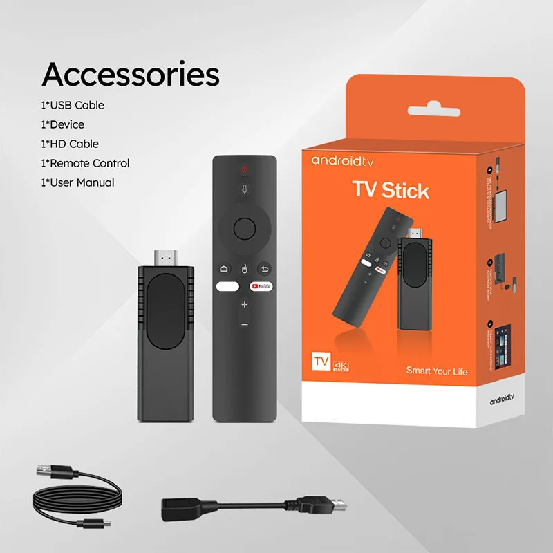U8 TV Stick  Android 10.0 TV Box HDR H313 Wifi BT5 smart TV 2.4G 5G 4K HD smart TV BOX Voice Remote Set TOP Box