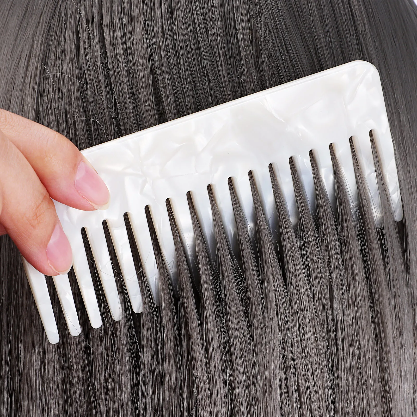 

Comb Polished Teeth Vinegar Plate Household Child Hairstyle No Snags Static Frizz Detangle Hair Care Prevent Breakage