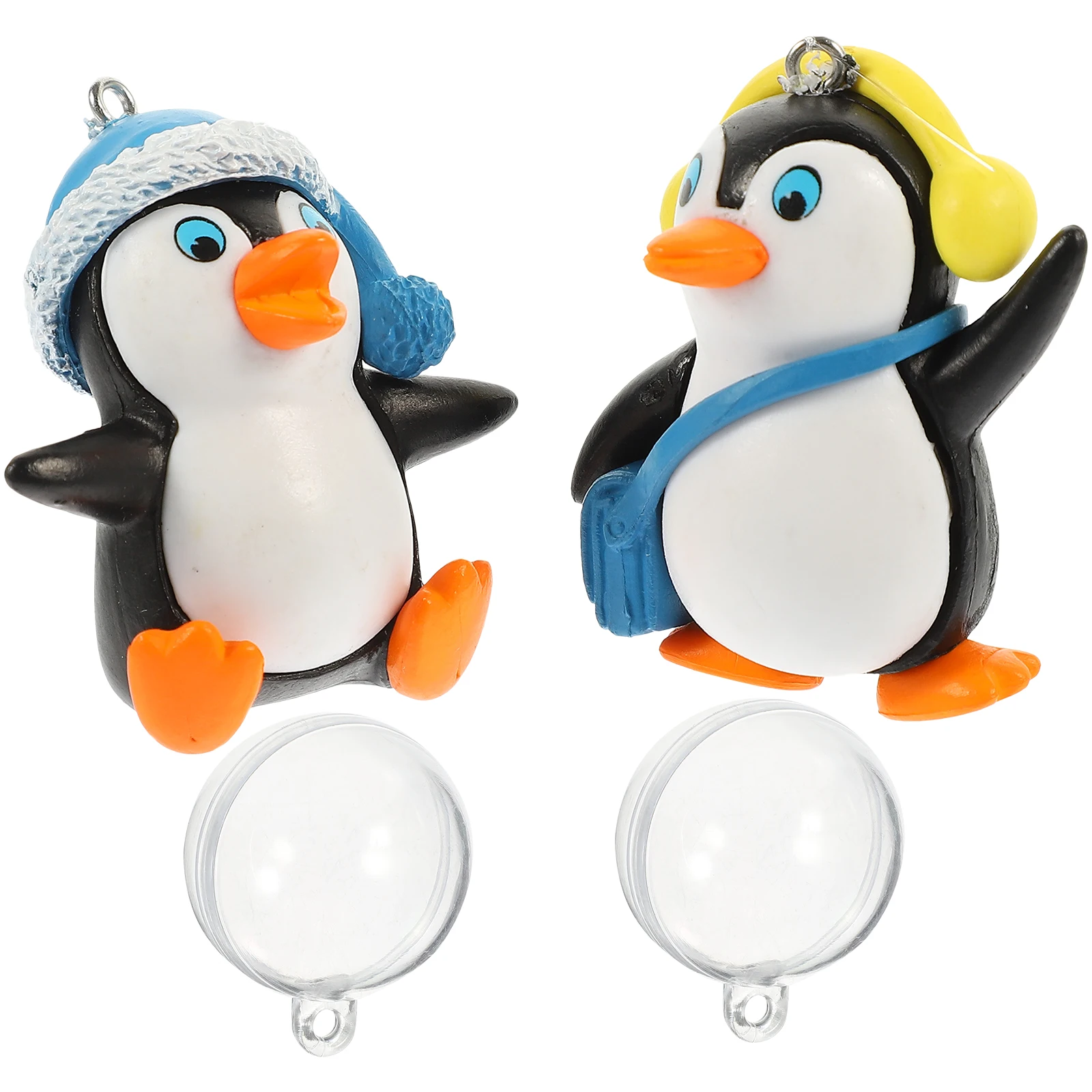 

4pcs Ski Penguin Ornaments PVC Material Fish Tank Aquarium Decor Pet Supplies Lightweight Durable Safe Stylish