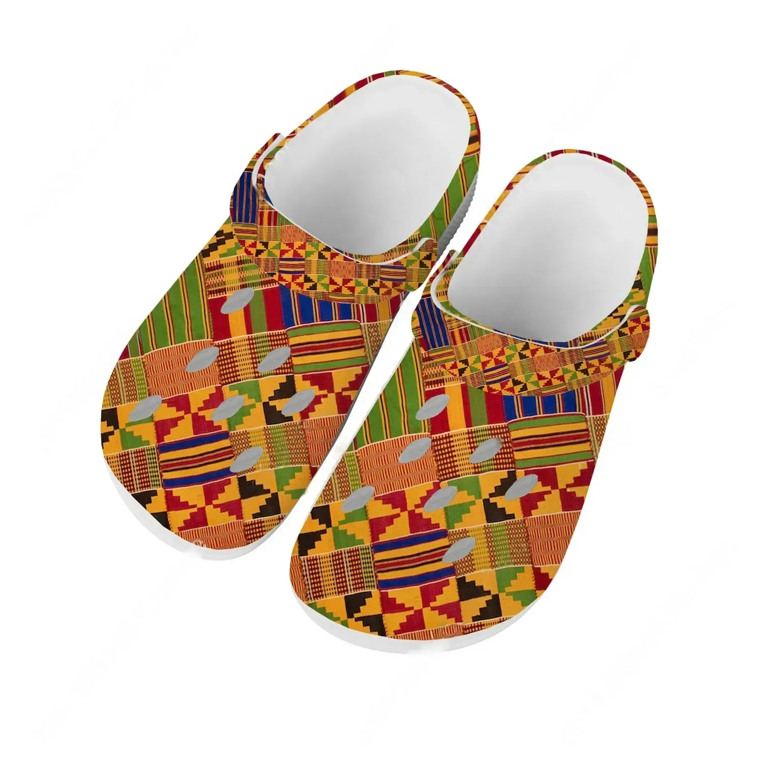 

African Ethnic Culture Water Shoes Mens Womens Comfortable Home Garden Clogs Customizd Sandals Beach Breathable Hole Slippers