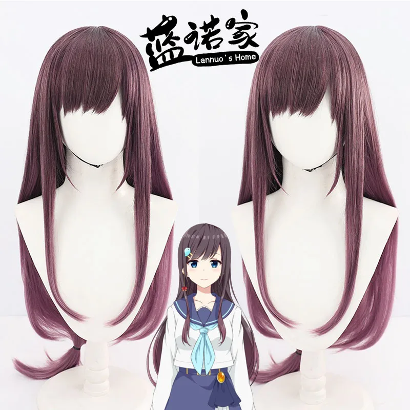 Virtual YouTube Vtuber Overidea Cosplay Wig Halloween Carnival Party Props Synthetic Hair Heat Resistant Fiber + Wig Cap