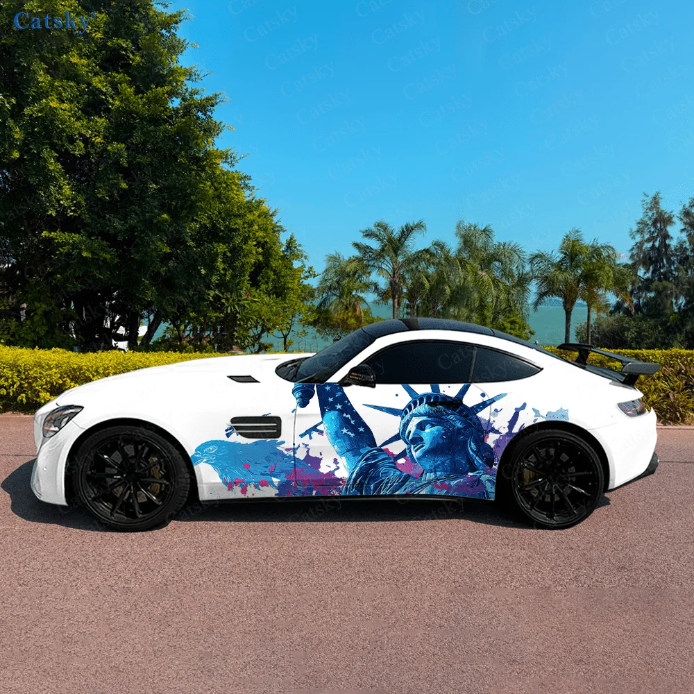 

Statue of Liberty Splash Car Side Sticker Decor, PVC Waterproof Scratch Resistant Decal, Car Protection, Auto Accessories Gift