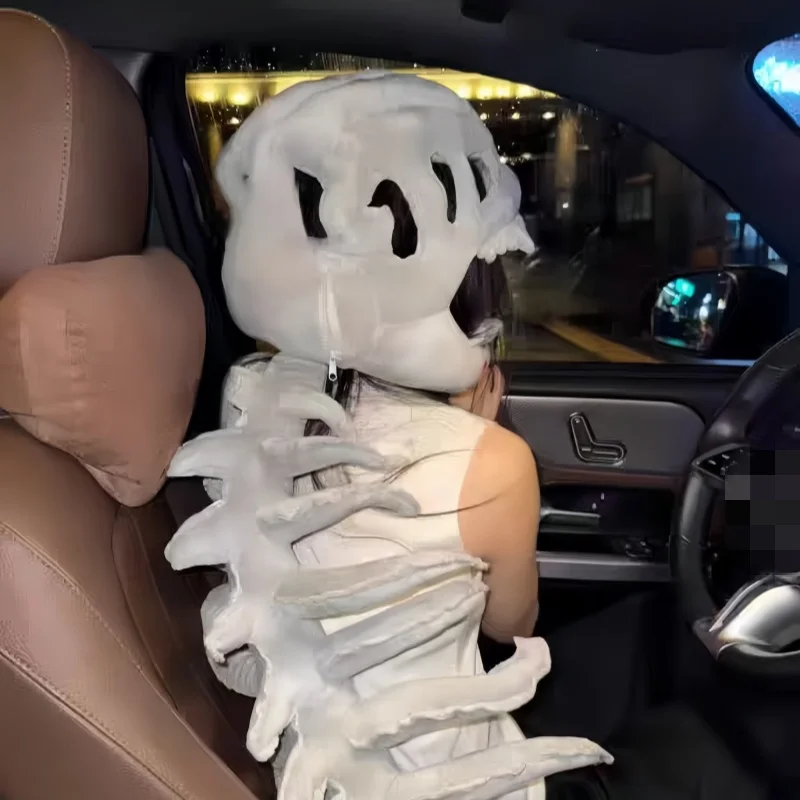 

3D Realistic Dinosaur Skeleton Costume Set Funny Headgear Cosplay Dress up Clothing Plush Toys Creative Gift for Kids