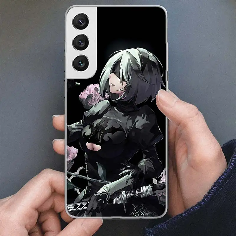 2B Nier Automata Anime Phone Case For Samsung Galaxy S24 S23 S22 S21 Ultra S20 FE S10 Plus S10E S9 S8 + Soft Cover Shell