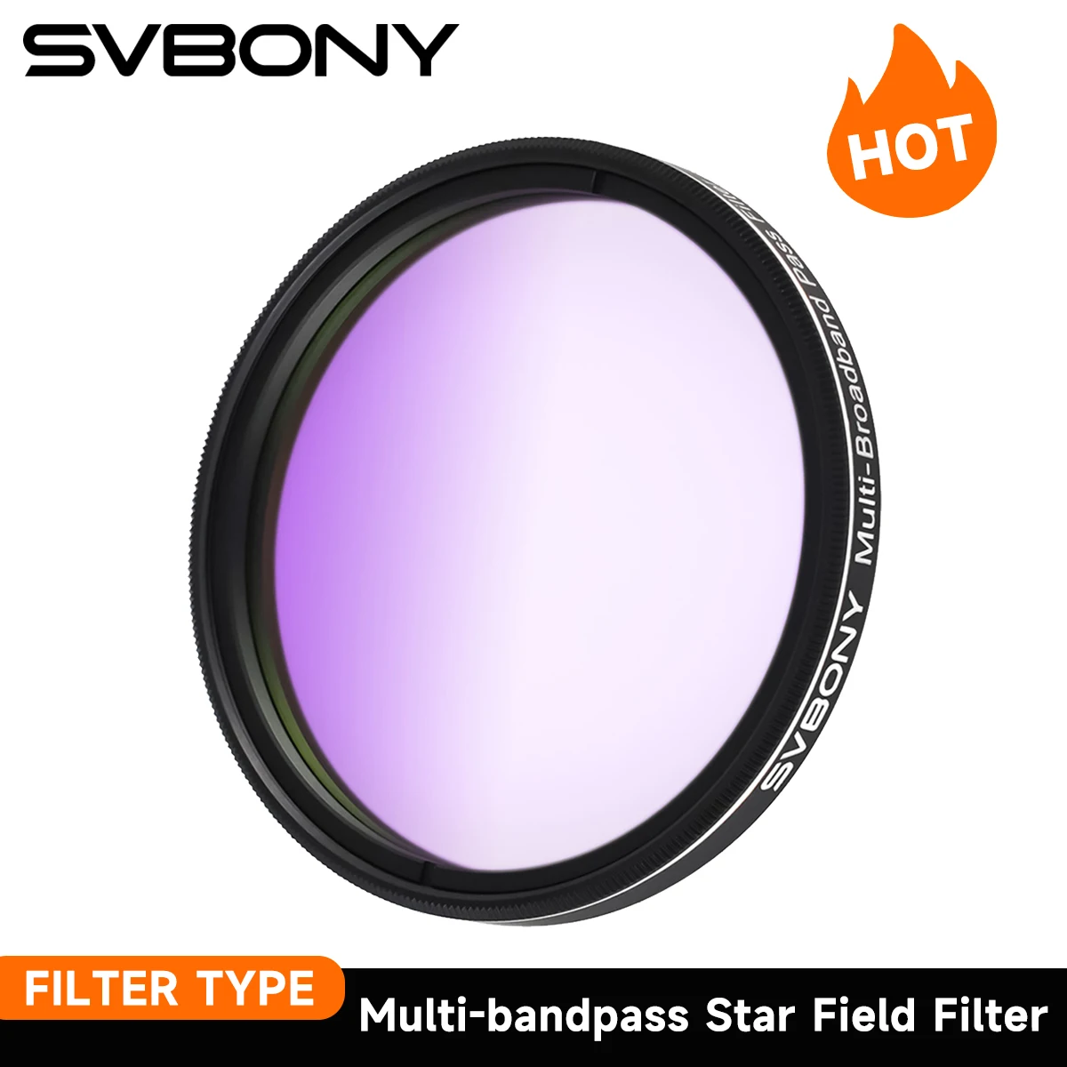 Image of Svbony SV260 Multi-Bandpass-Sternfeldfilter, 2 Zoll Breitband-Teleskopfilter, 90 % OD4, Lichtdurchlässigkeit für Galaxy-Fotografie
