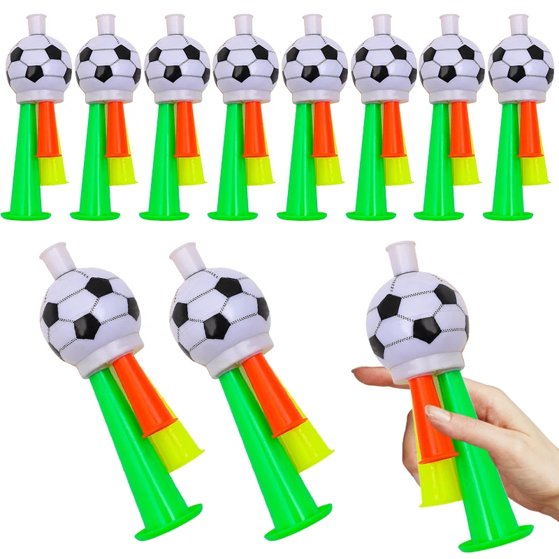 

3/6PCS Football Shaped Plastic Cheer Horns Soccer Fan Loud Noise Makers Suitable for Sport Meeting Event Party Rewards Gifts ZYF